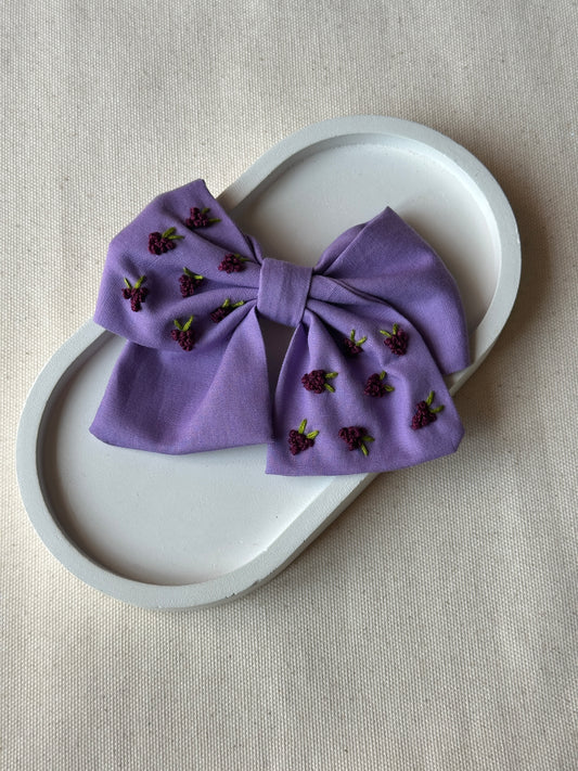 Grape Garden Handmade Hair Bow