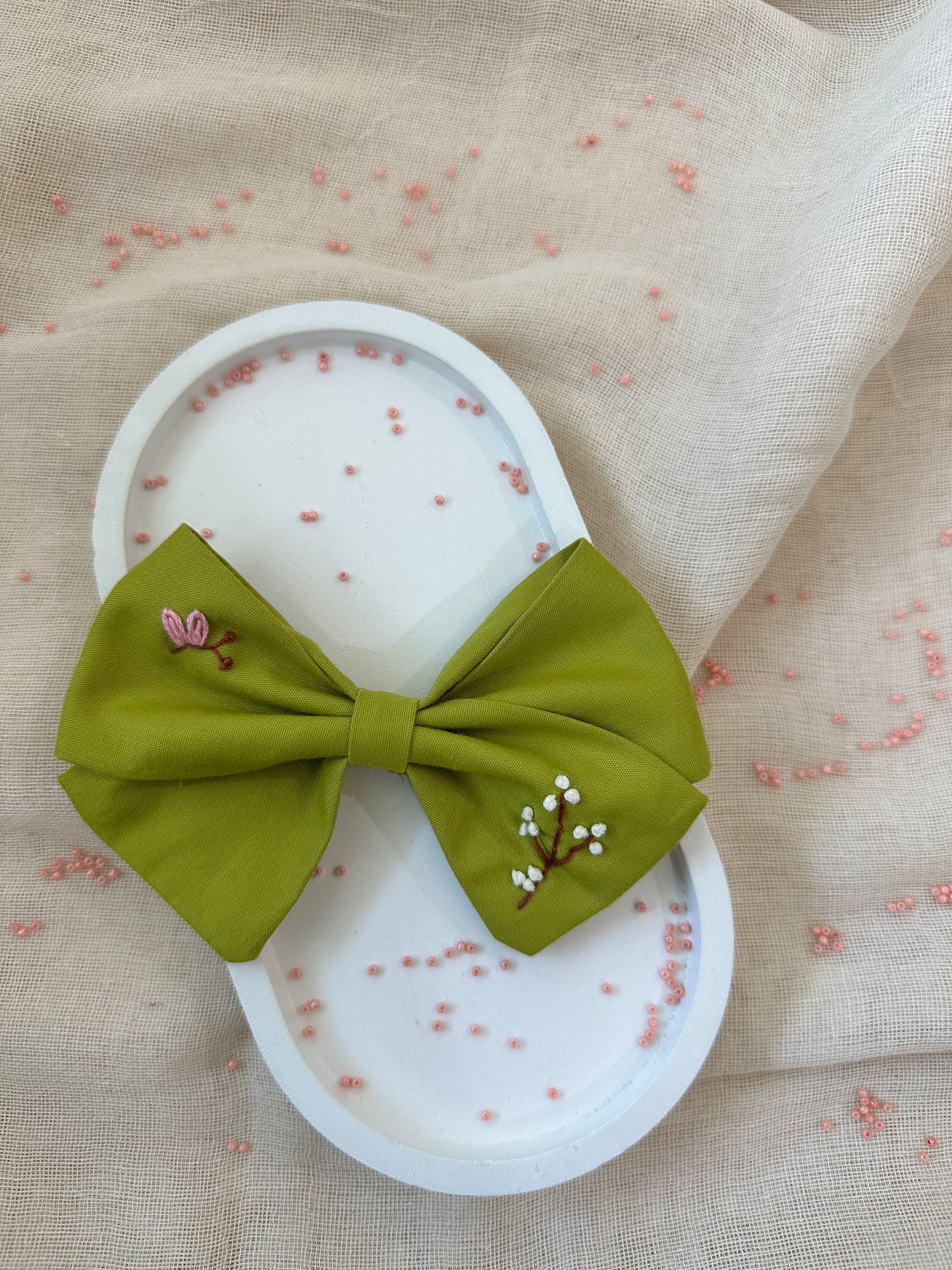 Minty Magic Handmade Hair Bow