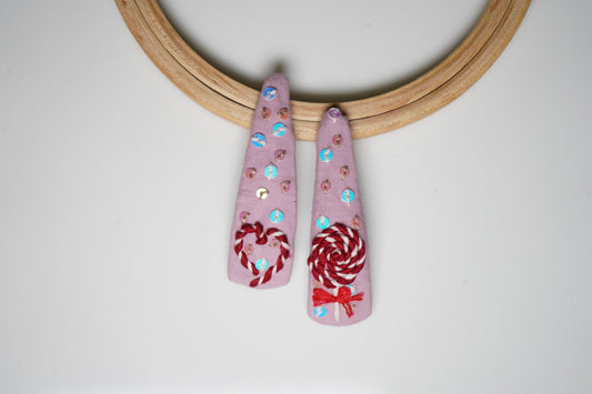 Sugar Pop Christmas Handmade Hair Clips - Pack of 2