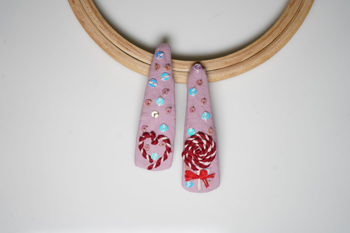 Sugar Pop Christmas Handmade Hair Clips - Pack of 2