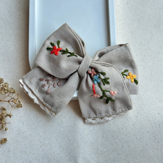 Multicolour flower Hair Bow