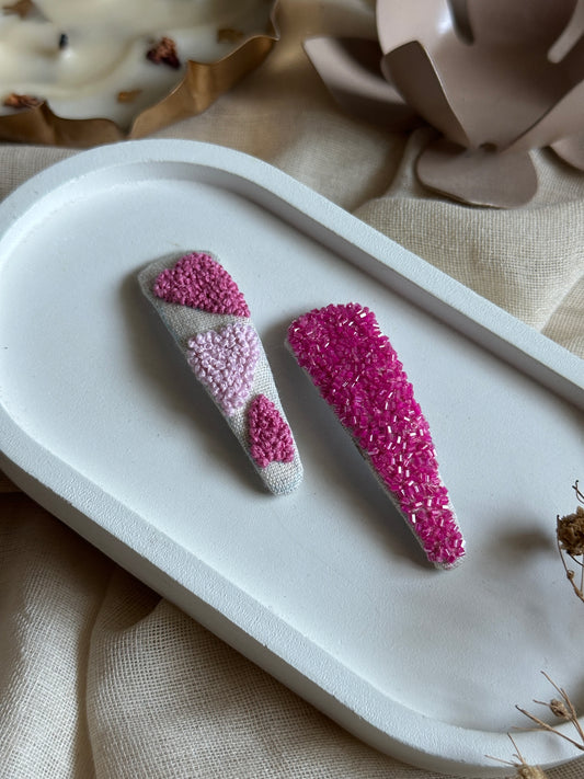 Sugar Spark Clips Handmade Hair Clips - Pack Of 2