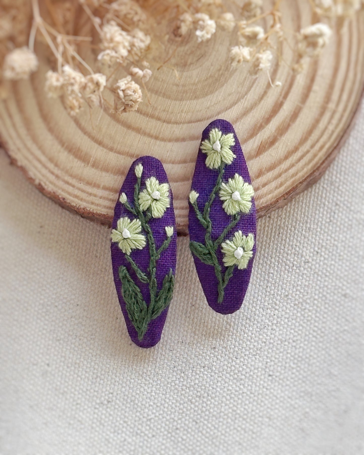 Meadow Charm Handmade Hair Clips - Pack Of 2