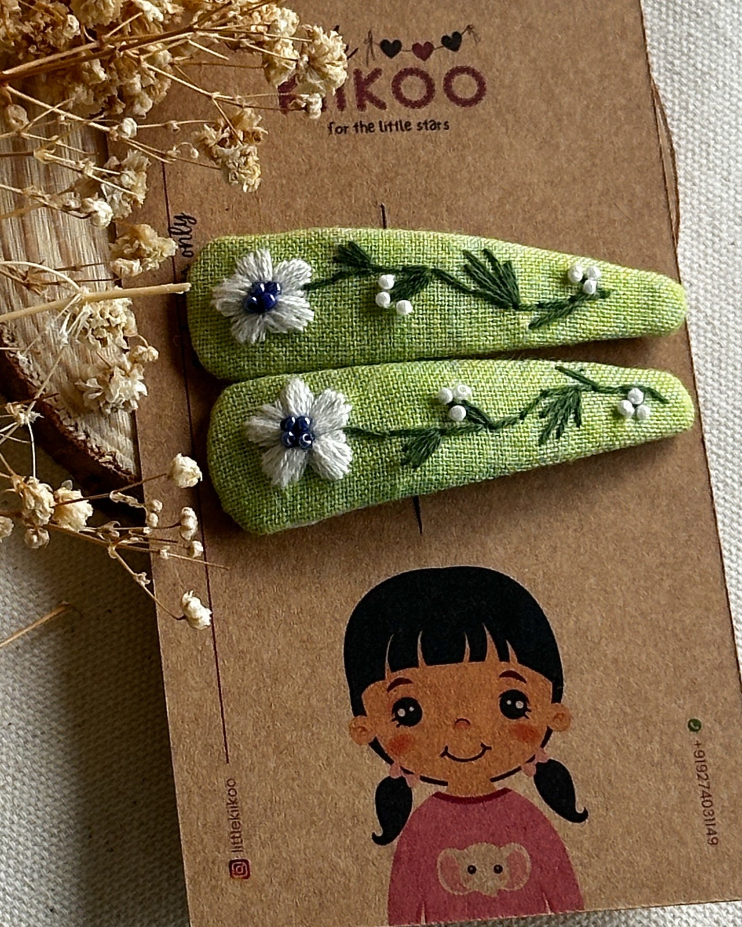 Daisy Drift Handmade Hairbow & Clip Combo