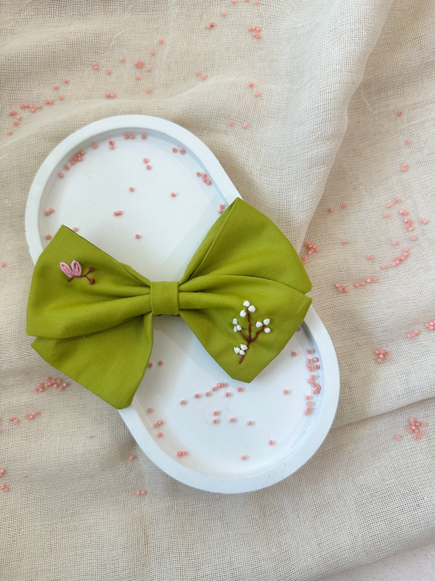 Minty Magic Handmade Hair Bow