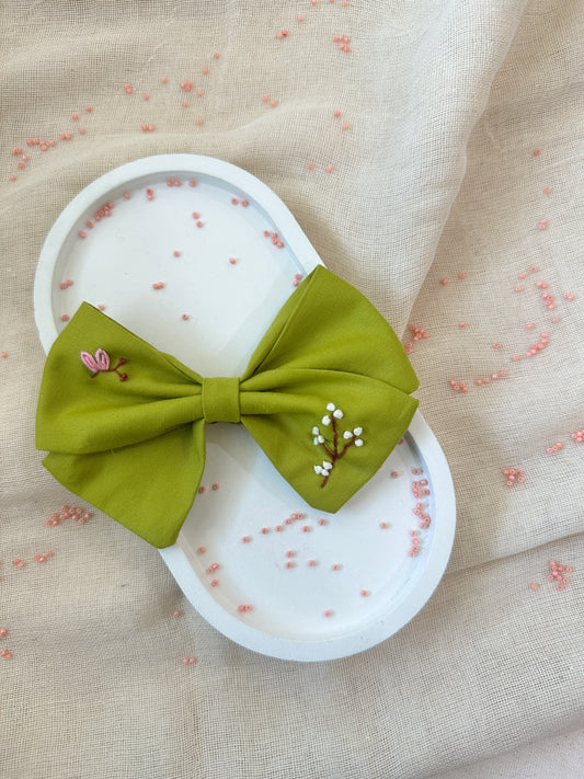 Minty Magic Handmade Hair Bow