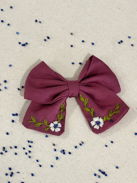 Pink Daisy Dream Handmade Hair Bow