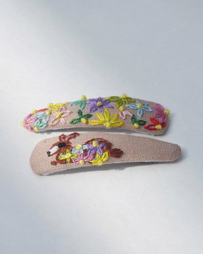 Blossom & Bunny Handmade Hair Clips - Pack Of 2