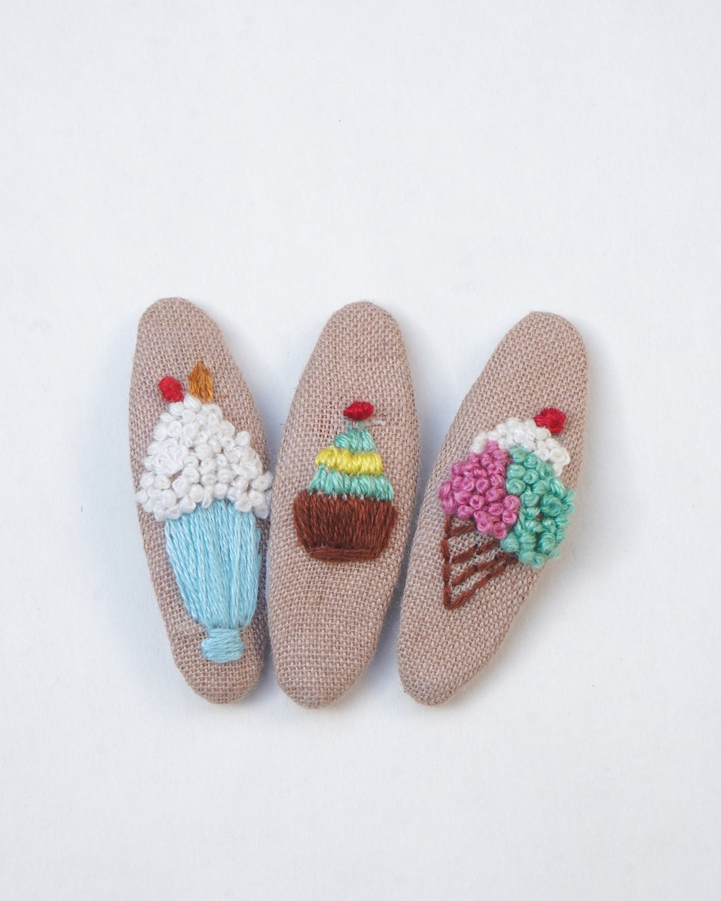 Sugar & Stitch Handmade Hair Clips - Pack Of 3