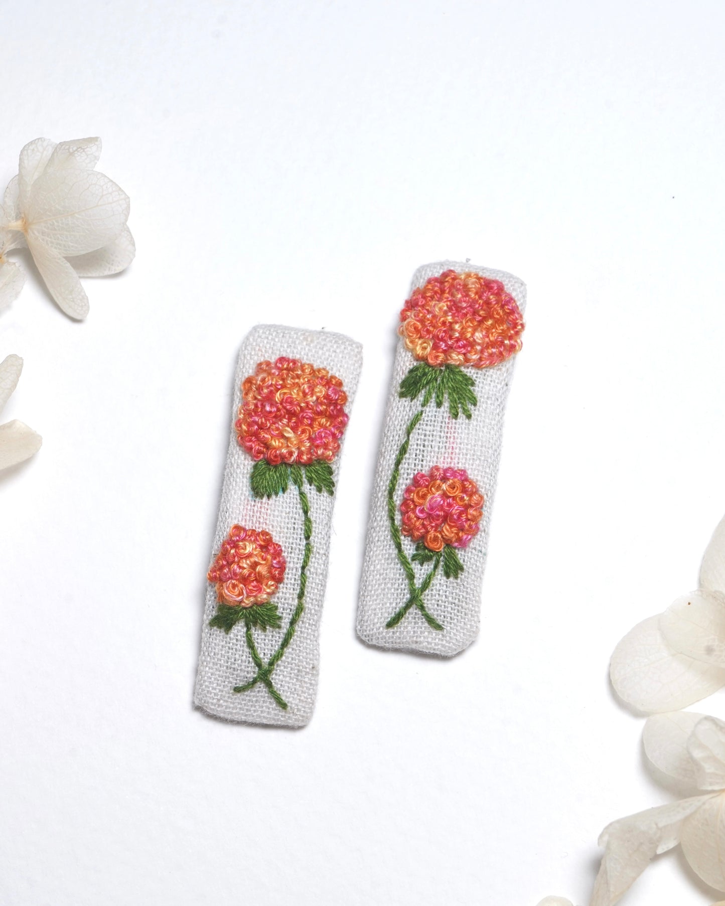 Flora Glow Handmade Hair Clips - Pack Of 2