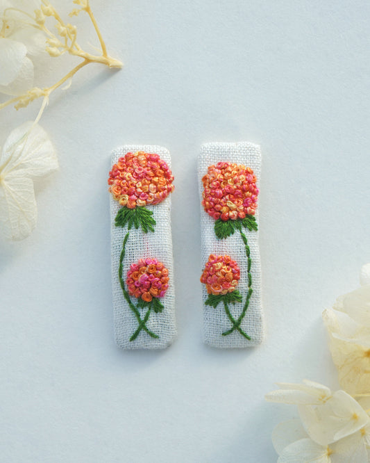 Flora Glow Handmade Hair Clips - Pack Of 2