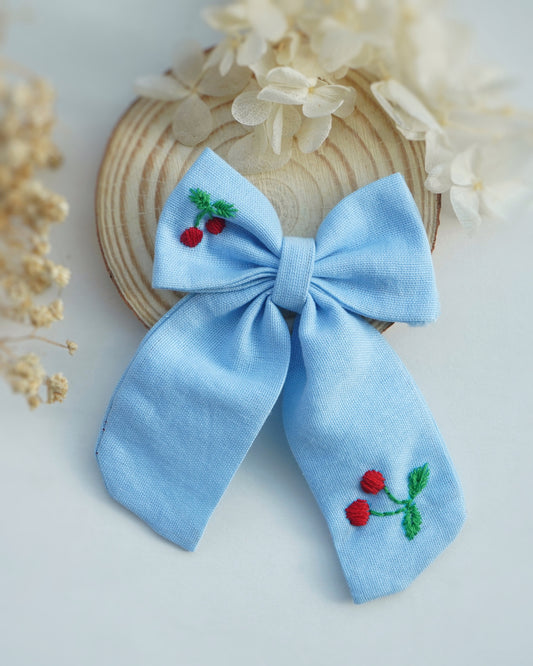Berry Bloom Handmade Hair Bow