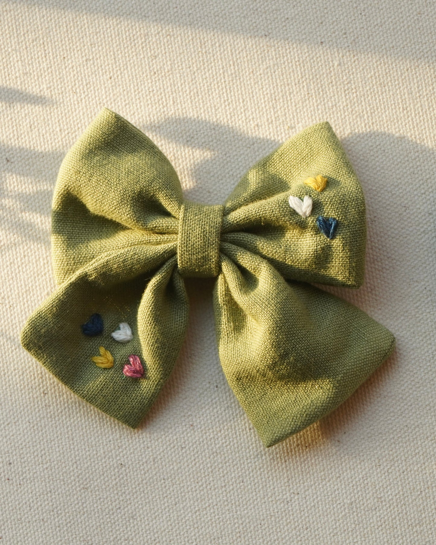 LushGreen Heart Pop HairBow & HairClip Combo