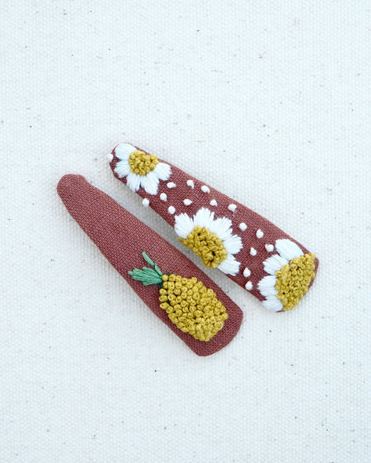 Daisy Daze Handmade Hair Clips - Pack Of 2