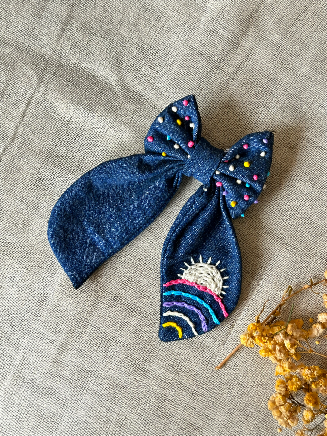 Color Pop Cloud Handmade Hair Bow