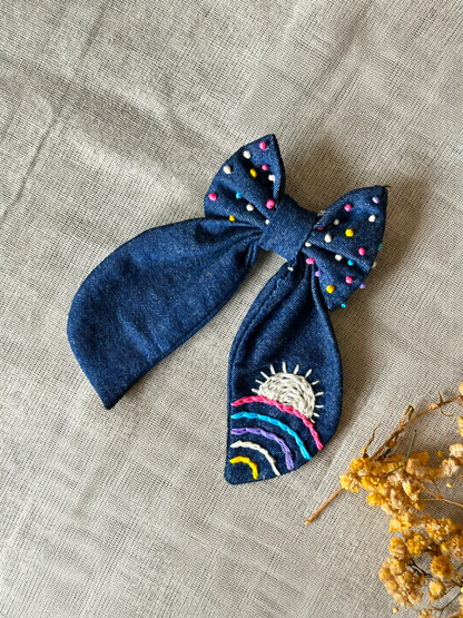 Color Pop Cloud Handmade Hair Bow