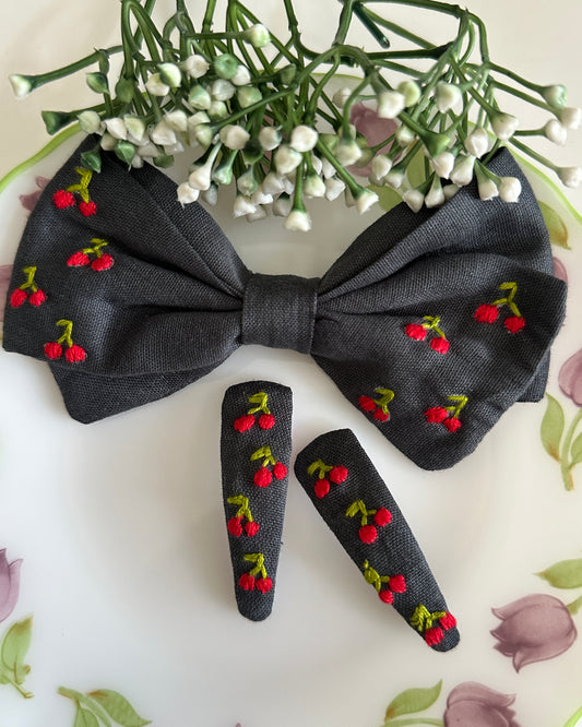 Cherry Pop Combo HairBow & HairPin