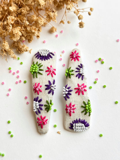 Bead Bloom Fiesta Handmade Hairclip -Pack of 2