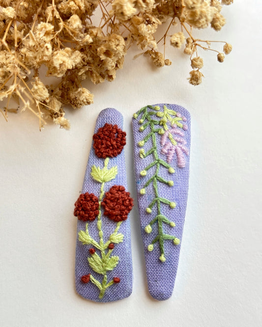 Petal Pathway Handmade Hairclips - pack of 2