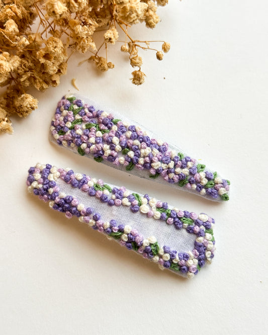 Lavender Meadow Handmade Hairclip -Pack of 2