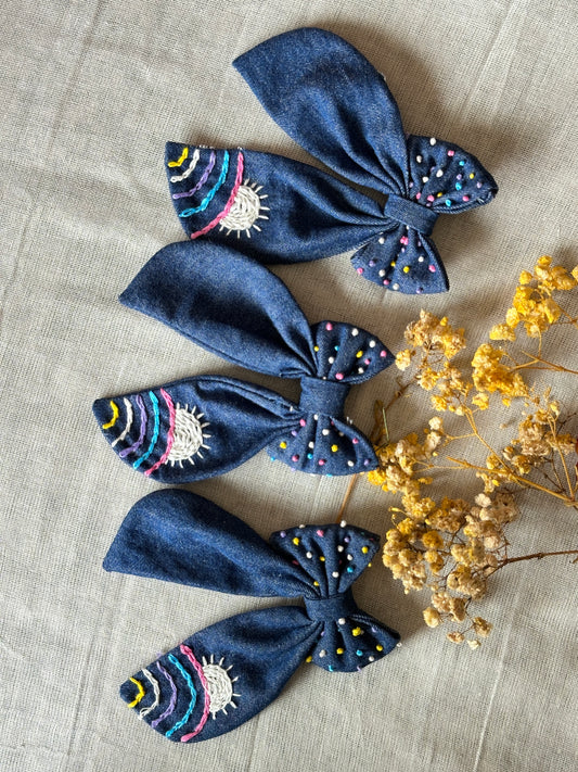 Color Pop Cloud Handmade Hair Bow