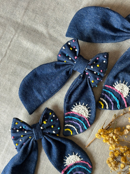 Color Pop Cloud Handmade Hair Bow