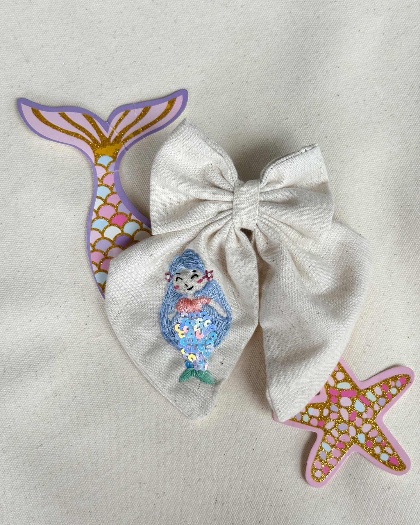 Mini Mermaiden Handmade Hairbow