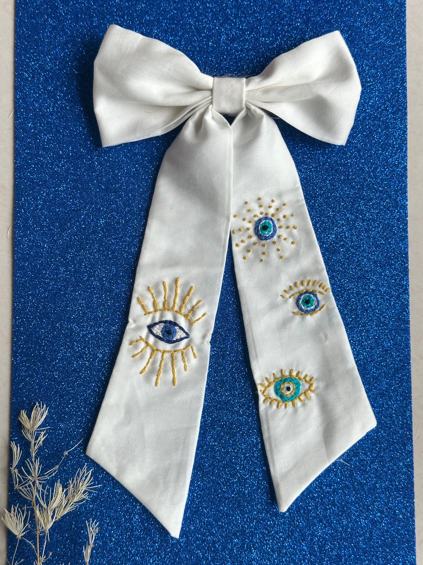 Evil Eye Handmade Hair Bow