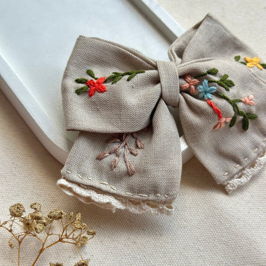 Multicolour flower Hair Bow