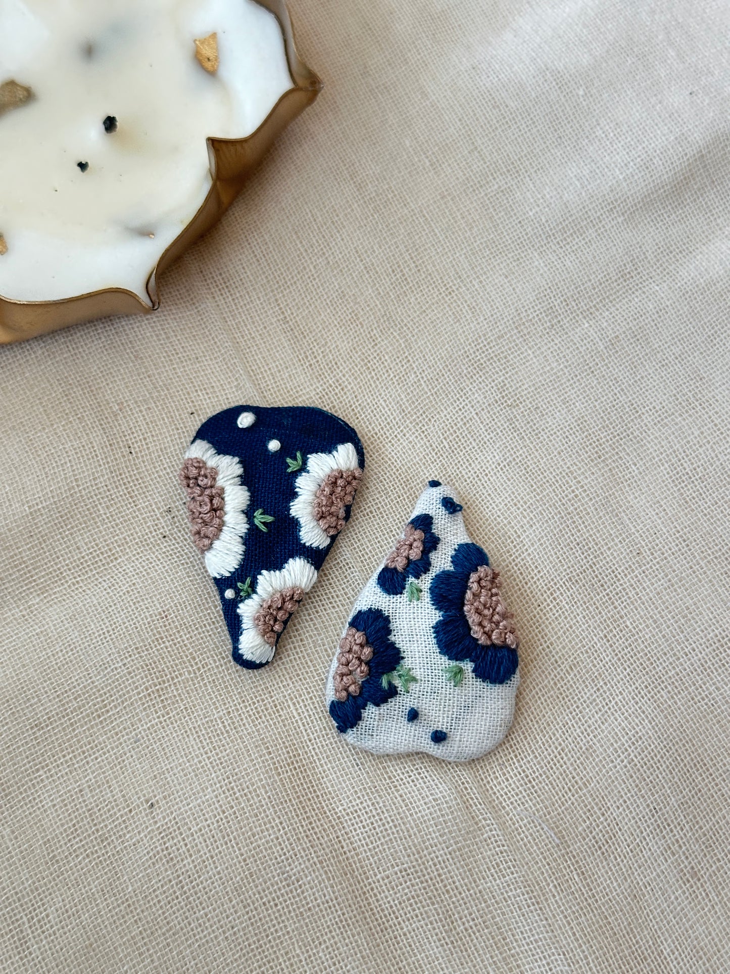 Berry Blush Barrettes Handmade Hair Clips - Pack Of 2