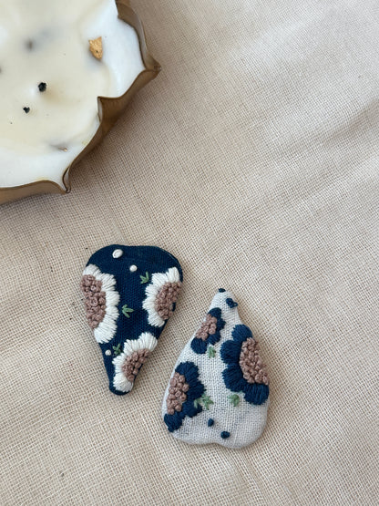 Berry Blush Barrettes Handmade Hair Clips - Pack Of 2