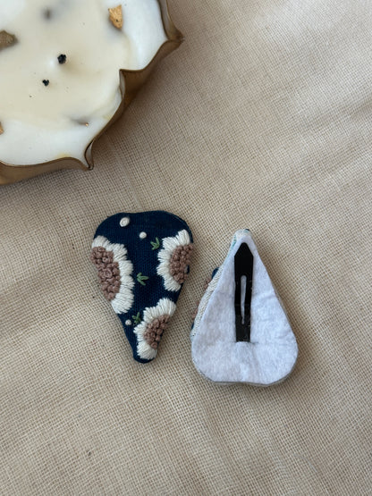 Berry Blush Barrettes Handmade Hair Clips - Pack Of 2