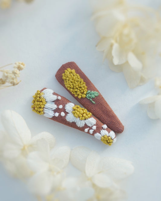 Daisy Daze Handmade Hair Clips - Pack Of 2