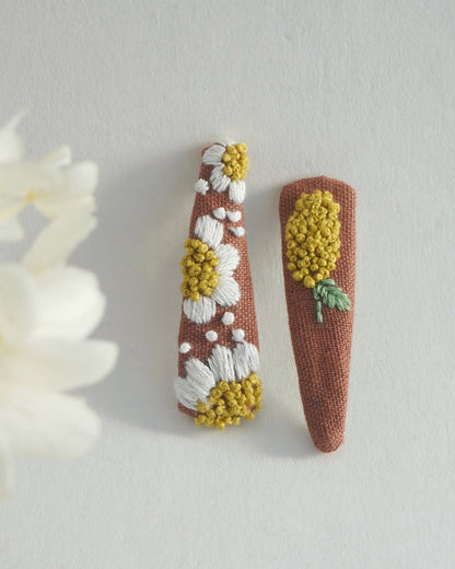 Daisy Daze Handmade Hair Clips - Pack Of 2