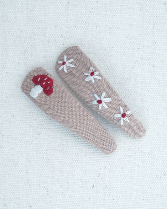 Woodland Whimsy Handmade Hair Clips - Pack Of 2