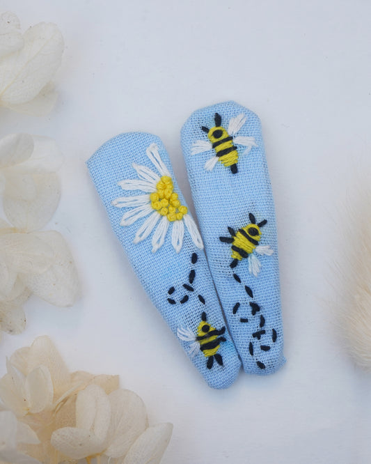 Buzz & Bloom Handmade Hair Clips - Pack Of 2
