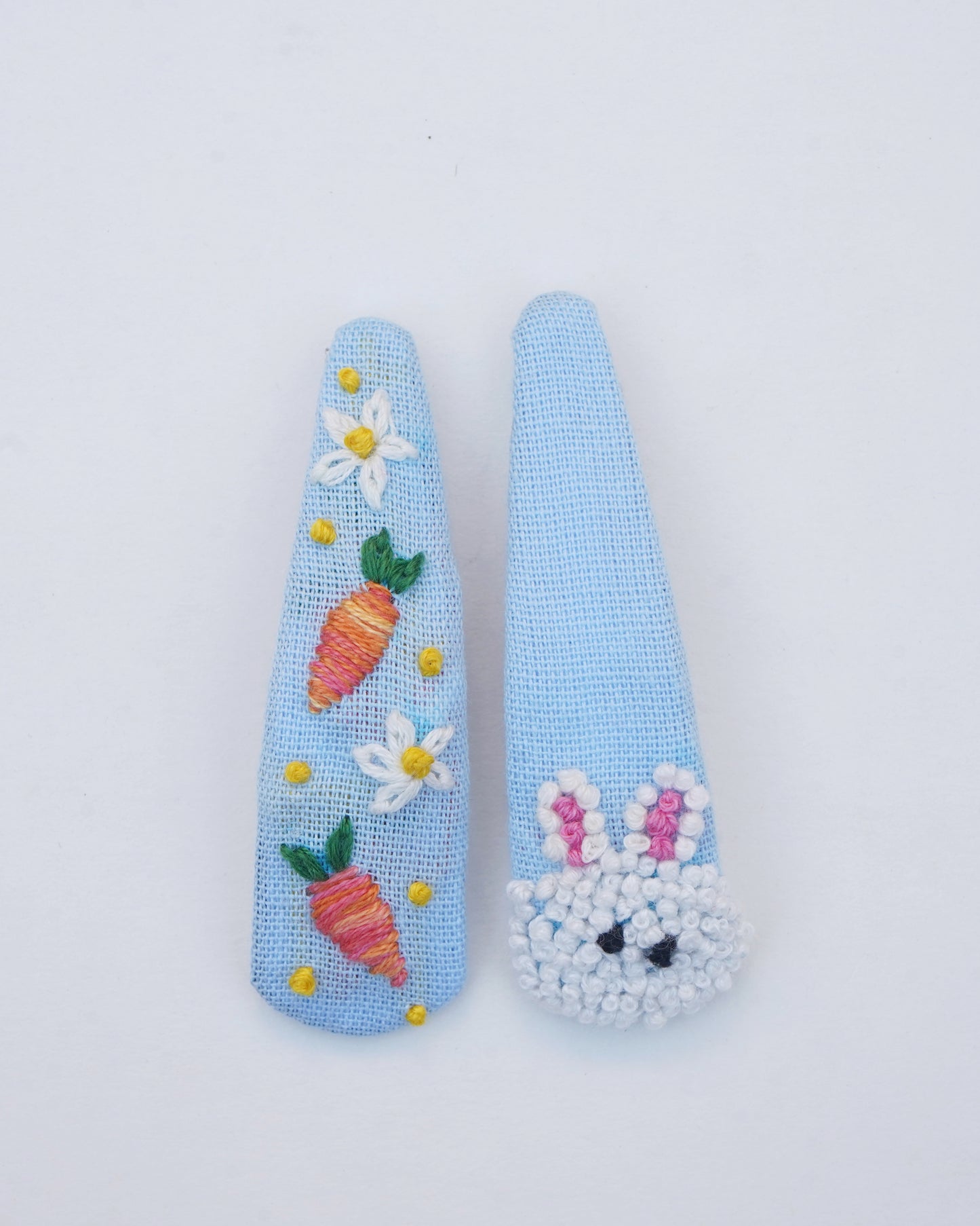 Carrot Cuddles Handmade Hair Clips - Pack Of 2
