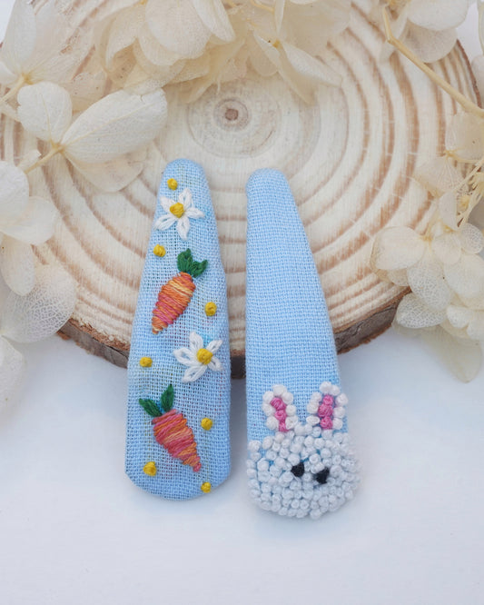 Carrot Cuddles Handmade Hair Clips - Pack Of 2