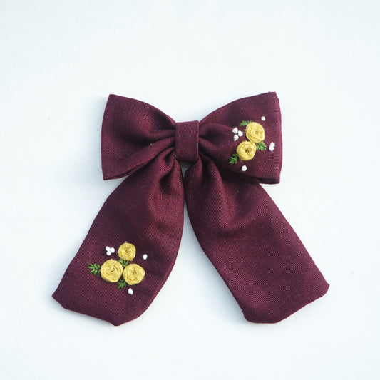 Rose Garden Handmade Hair Bow