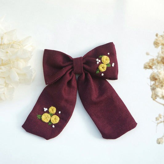 Rose Garden Handmade Hair Bow
