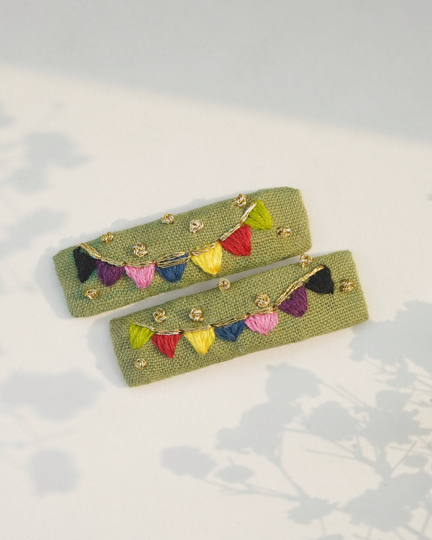 Tiny Carnival Handmade Hair Clips - Pack Of 2