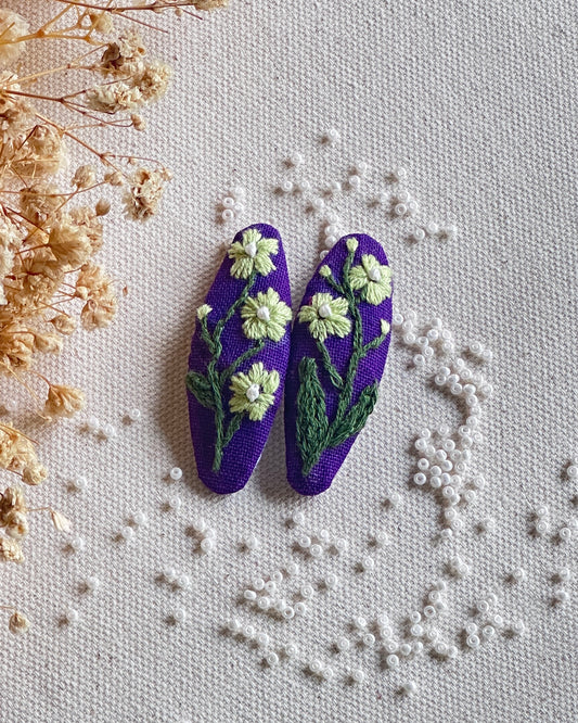 Meadow Charm Handmade Hair Clips - Pack Of 2
