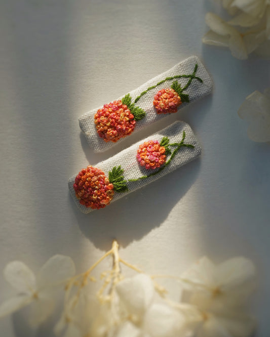Flora Glow Handmade Hair Clips - Pack Of 2